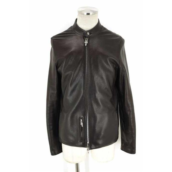 Chrome Hearts クロムハーツ ライダースジャケット メンズ サイズm Mens Straight 裏地カシミヤシングルレザーライダー