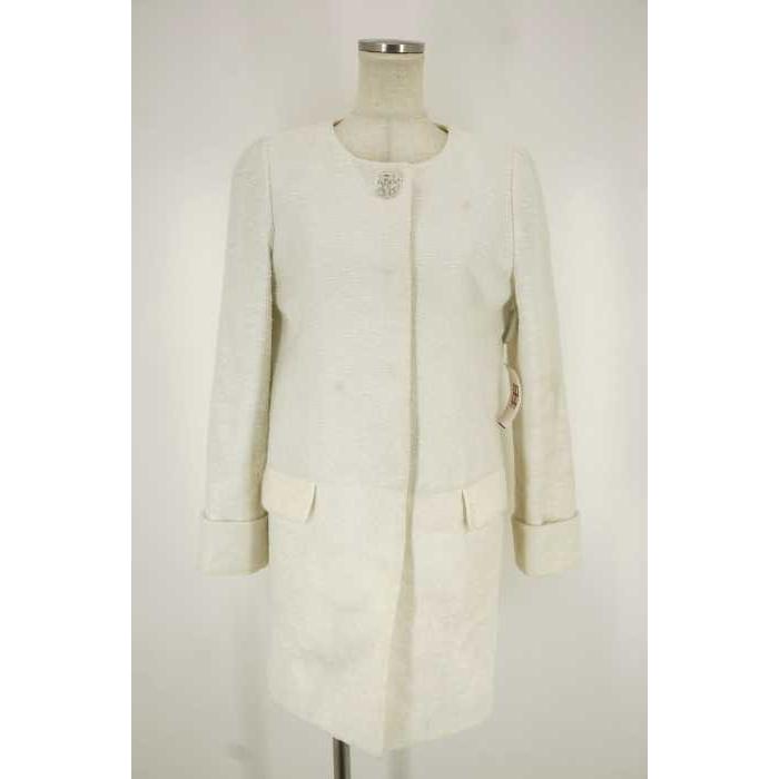 リランドチュール Rirandture コート レディース サイズ2 桜 切替ツィードコート ノーカラーツイードスプリングコート 中古 ブランド古着 ブランド古着販売のbazzstore 通販 Yahoo ショッピング