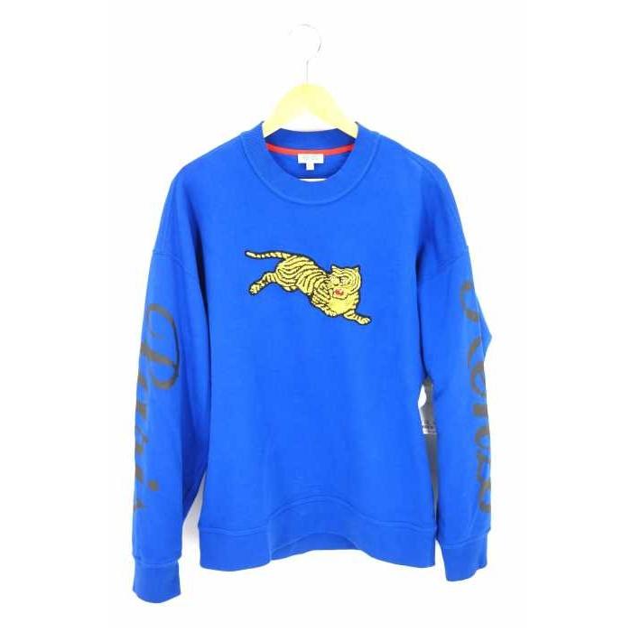 適当な価格 コットン 青系 黄系 ケンゾー Kenzo ケンゾー ブランド古着バズストア 中古 Sweatshirt Embroidered Tiger サイズｍ メンズ スウェット トレーナー Kenzo トップス Www Hiroichi Jp