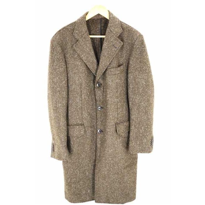 男女兼用 United Arrows ブランド古着バズストア ツイードウールチェスタ中古 サイズl メンズ チェスターコート Arrows United ユナイテッドアローズ グレー系 ユナイテッドアローズ コート アウター