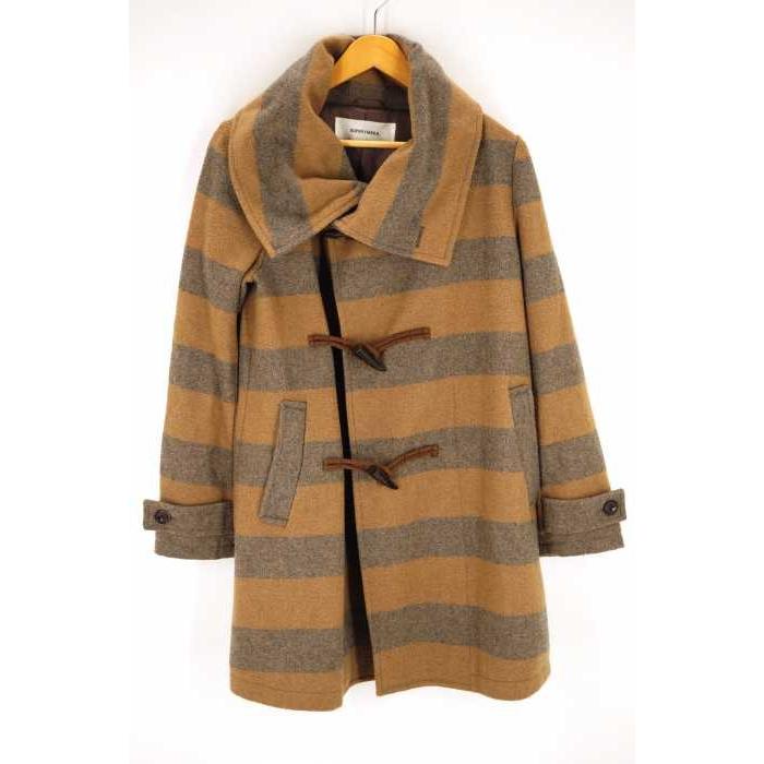 スーパーハッカ Super Hakka ボーダーダッフルコート レディース 中古 ブランド古着バズストア 200331 6616267653411 ブランド古着販売のbazzstore 通販 Yahoo ショッピング
