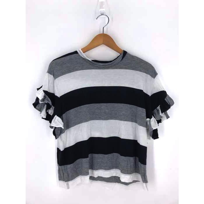 カラー Kolor フリルボーダーカットソー クルーネックtシャツ レディース 1 中古 2103 ブランド古着販売のbazzstore 通販 Yahoo ショッピング