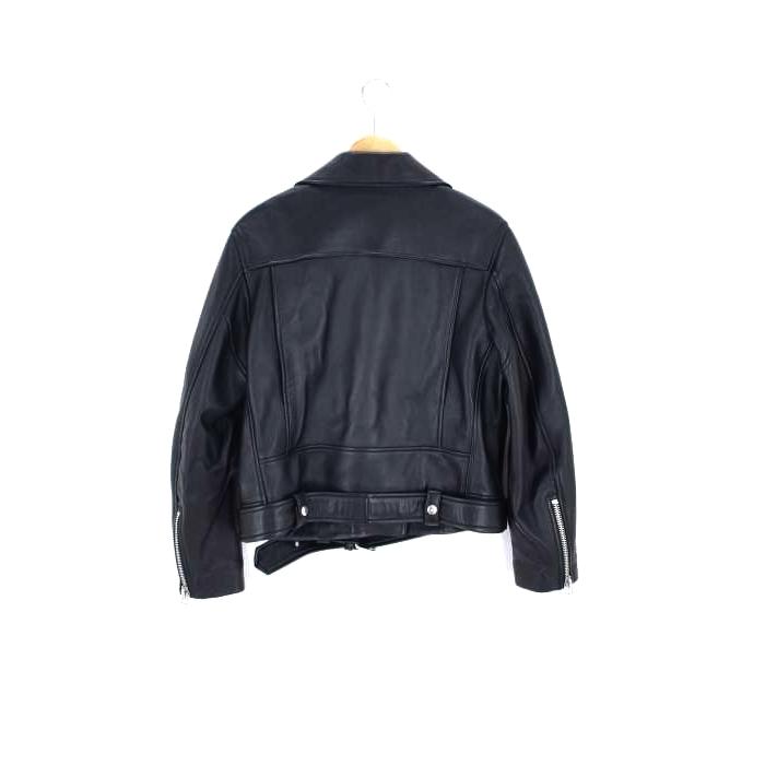 美品 ビンス vince ライダースジャケット パイソン-