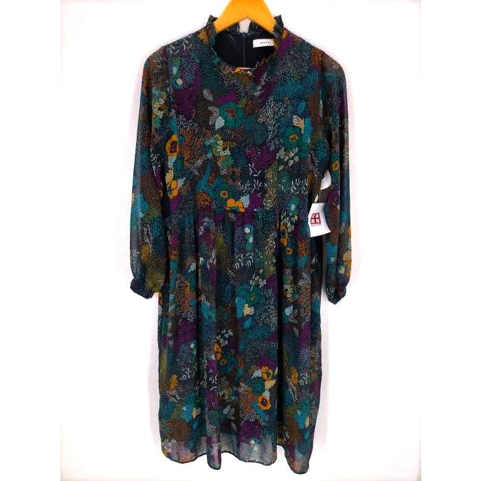 定期入れの レディース ボタニカル柄ワンピース フリルネック Ameri アメリ ブランド古着バズストアbazzstore レディース Free 古着 中古 ワンピース チュニック Postetelecom Gouv Cg