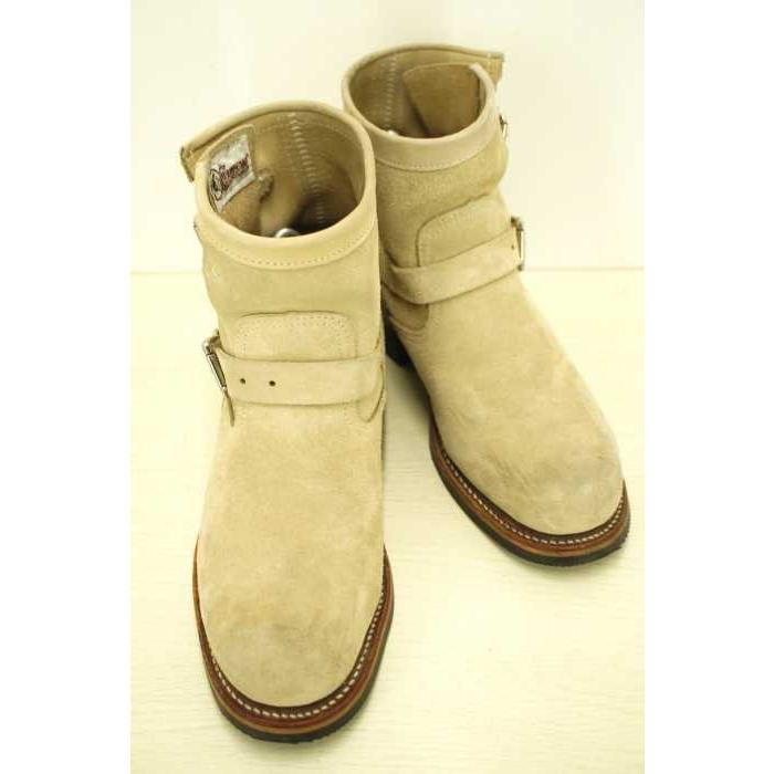 交換無料 ブランド古着バズストア 中古 エンジニアブーツ サイズ8e メンズ ブーツ Chippewa チペワ ベージュ チペワchippewa ブーツ Smartlightingco Com