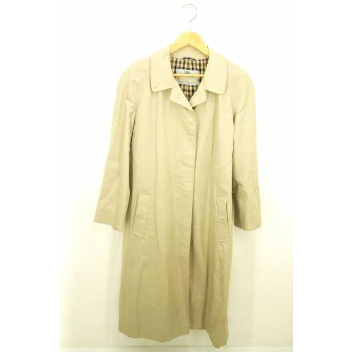 本店は ブランド古着バズストア 中古 ベルト付きステンカラー サイズ表記無 メンズ トレンチコート Aquascutum アクアスキュータム コットン 茶系 アクアスキュータム Aquascutum コート アウター