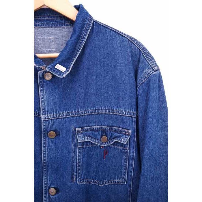 パパス Papas デニムジャケット メンズ サイズimport L バックタグ刺繍 裏地チェック柄 オーバ中古 ブランド古着バズストア ブランド古着販売のbazzstore 通販 Yahoo ショッピング