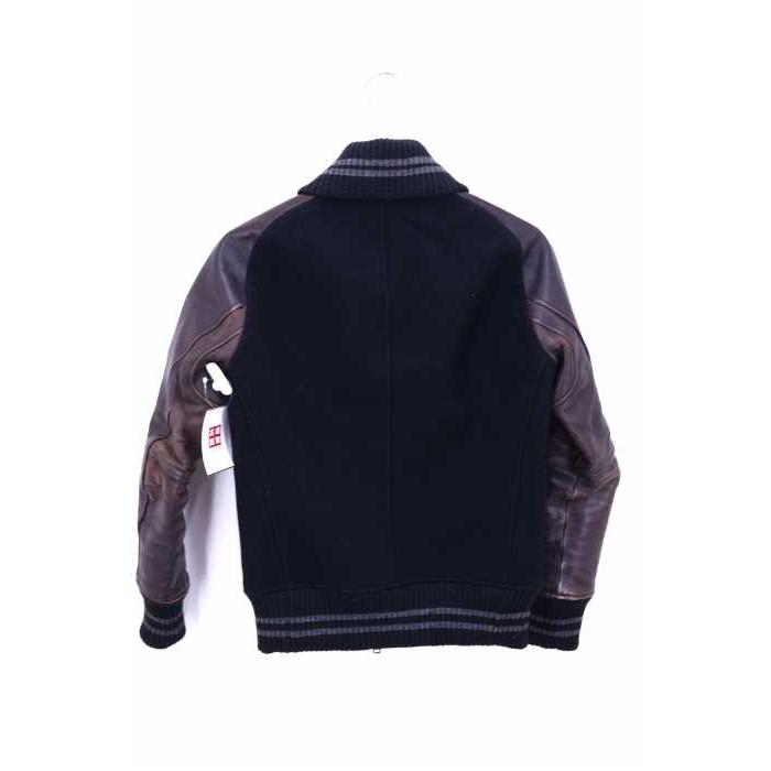 新品登場 メンズスタジャン Acanthus 10 ブランド古着バズストア 中古 メンズ スタジアムジャケット 袖レザー切替 Jkt Studium Acanthus アカンサス 茶 アカンサス黒系 ジャケット Headshotsbar Com