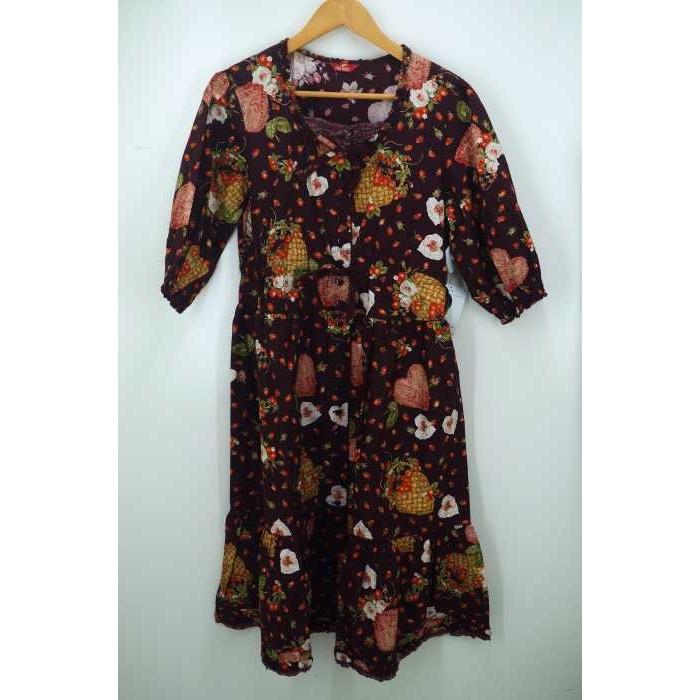 有名なブランド チュニックワンピース レディース Pink House ピ ピンクハウス Pink House ベリーpt ワンピース ベリー ブーケローズプリントティアードフリル 中古 ブランド古着バズストア 0615 ワンピース チュニック Postetelecom Gouv Cg