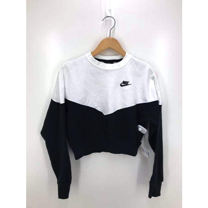 ナイキ Nike ワンポイントロゴ刺繍 切替デザイン ショート丈 スウェット スウェット トレーナー レディース Xs 新着 中古 ブランド古着販売のbazzstore 通販 Yahoo ショッピング