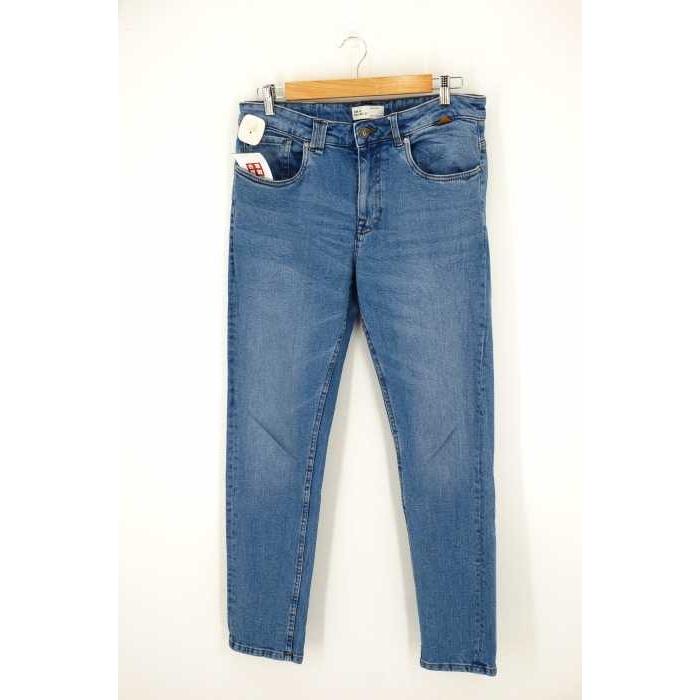 開店記念セール ボトムス パンツ Zara Man ザラマン 青系 コットン 99 メンズジーンズ デニム ザラマン Zara Man サイズeur 42 44 テーパードデニムパンツ 中古 ブランド古着バズストア 0225 Www Threeriversofs Com