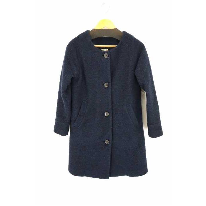 ビームスハート Beams Heart コート レディース サイズ1 ラグランスリーブ ウール ノーカラーコ中古 ブランド古着バズストア ブランド古着販売のbazzstore 通販 Yahoo ショッピング