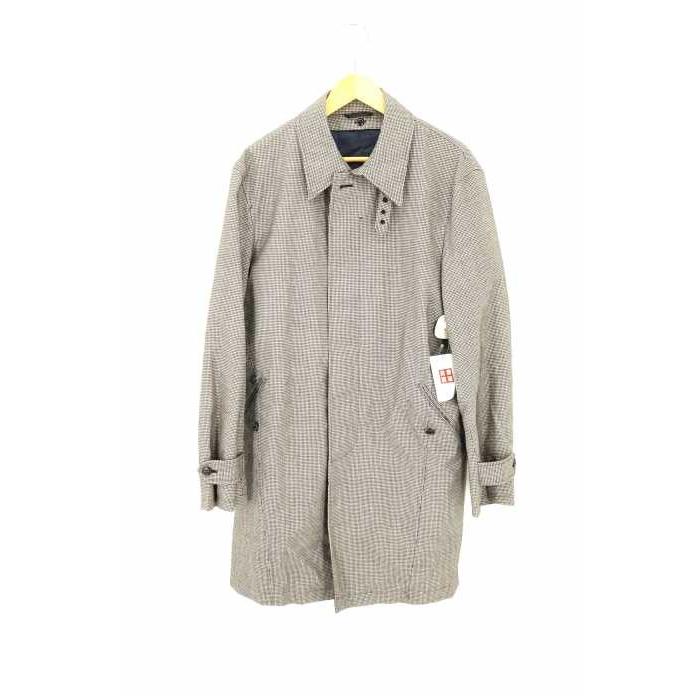 メンズステンカラーコート リッケンバッカー Rucken Bacchar 千鳥格子柄 ステンカラーコート 中古 ブランド古着バズストア 0114 ブランド古着販売のbazzstore 通販 Yahoo ショッピング