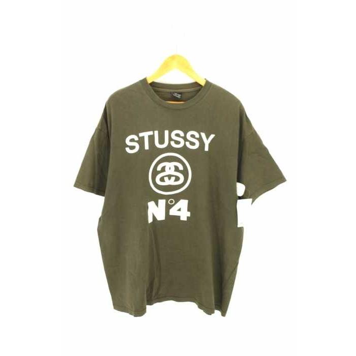 ステューシー Stussy No.4 プリント クルーネックTシャツ メンズ XL 中古 ブランド古着バズストア 200713 :