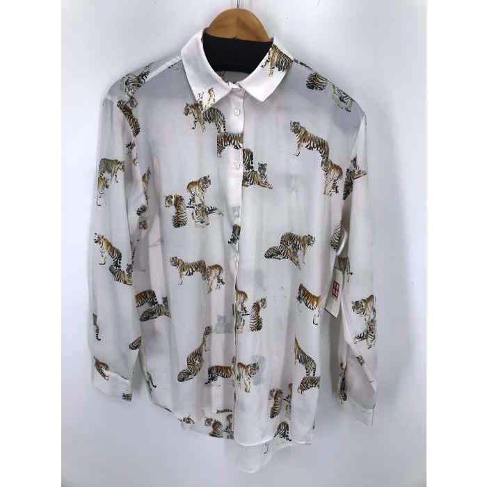 ザラ Zara 虎 総柄 長袖ロングスリーブシャツ レディース S 新着 中古 ブランド古着販売のbazzstore 通販 Yahoo ショッピング