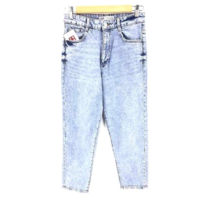 ザラ Zara ケミカルウォッシュ デニムパンツ レディース 38 中古 古着 ブランド古着販売のbazzstore 通販 Yahoo ショッピング