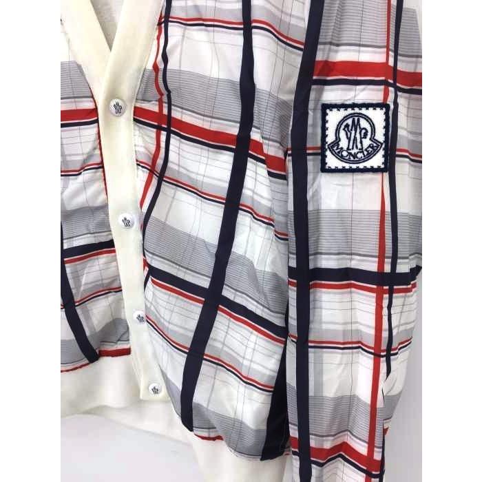 MONCLER GAMME BLEU(モンクレール ガムブルー) チェック柄ナイロンカーディガン メンズ JPN：1 JPN：1 中古 古着 0911