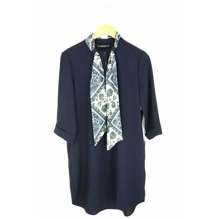 ザラベーシック Zara Basic シャツワンピース レディース サイズimport M タイ付きシャツワンピース 中古 ブランド古着バズストア 2 ブランド古着販売のbazzstore 通販 Yahoo ショッピング