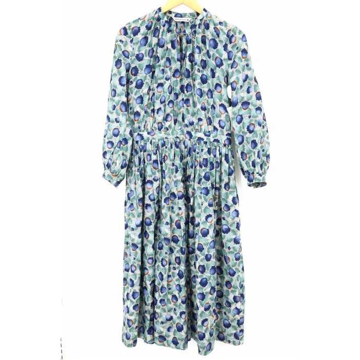 ミナペルホネン Mina Perhonen ワンピース レディース サイズjpn 36 Ariel 総柄プリントギャザーワンピース 中古 ブランド古着 ブランド古着販売のbazzstore 通販 Yahoo ショッピング