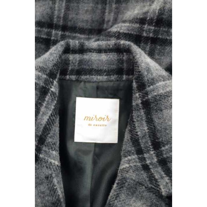 ミロワール ドゥ エンスウィート Miroir De Ensuite コート レディース サイズjpn 38 チェック柄 ウールコート 中古 ブランド ブランド古着販売のbazzstore 通販 Yahoo ショッピング