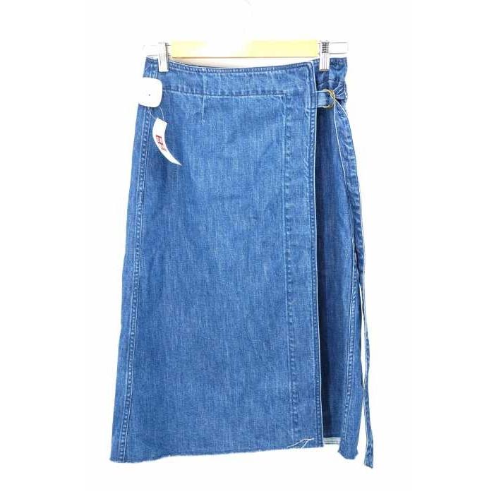 ナノユニバース Nano Universe 巻きスカート レディース サイズjpn 38 カットオフデニムラップスカート 中古 ブランド古着バズストア ブランド古着販売のbazzstore 通販 Yahoo ショッピング