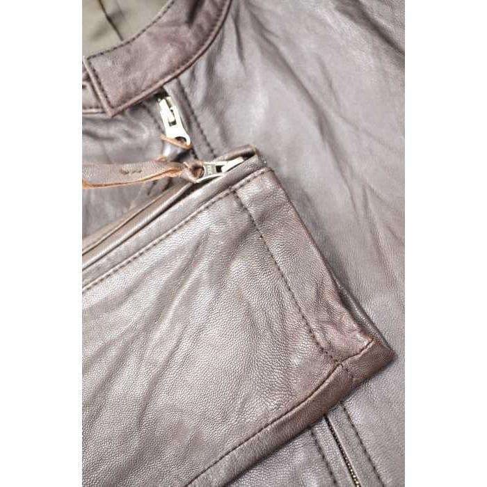 激安 ジャケット Back Number バックナンバー 茶系 ゴートレザー バックナンバー Back Number ライダースジャケット メンズ サイズjpn L ゴートレザー シングルライダースジャケット 中古 ブランド古着 Www Threeriversofs Com