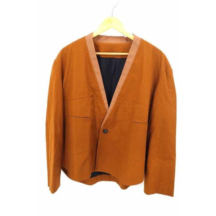 値引きする Edwina Horl ブランド古着バズストア 中古 ノーカラ 16ss サイズjpn S Horl Edwina エドウィナホール ブルゾン ジャンパー メンズ コットン 茶系 エドウィナホール ジャケット