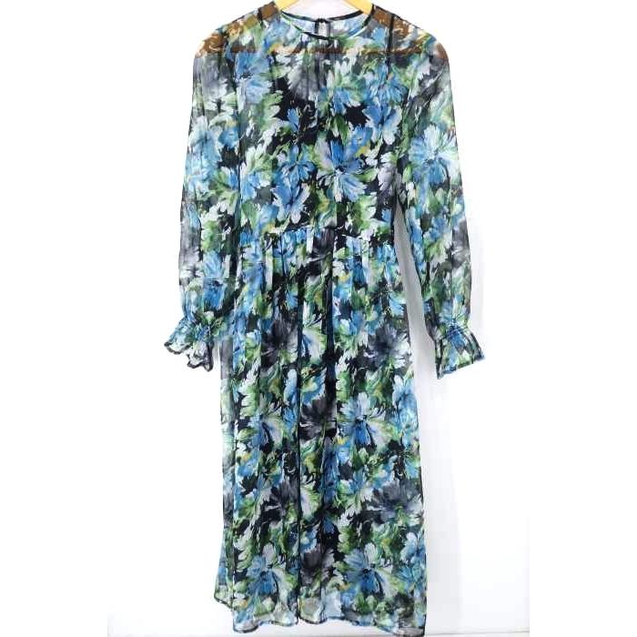 ミラオーウェン Mila Owen ボタニカル柄シースルーロングワンピース レディース 0 中古 ブランド古着販売のbazzstore 通販 Yahoo ショッピング