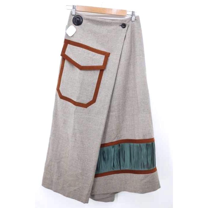 カラー Kolor ハイピングデザイン切替ウールスカート レディース 中古 古着 ブランド古着販売のbazzstore 通販 Yahoo ショッピング