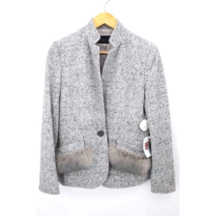 バジーレヴェントット Basile28 フォックスファー切替スタンドカラージャケット レディース 40 中古 ブランド古着販売のbazzstore 通販 Yahoo ショッピング
