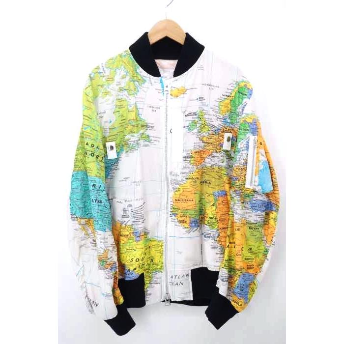 新品 Sacai 20ss world map bomber jacket-
