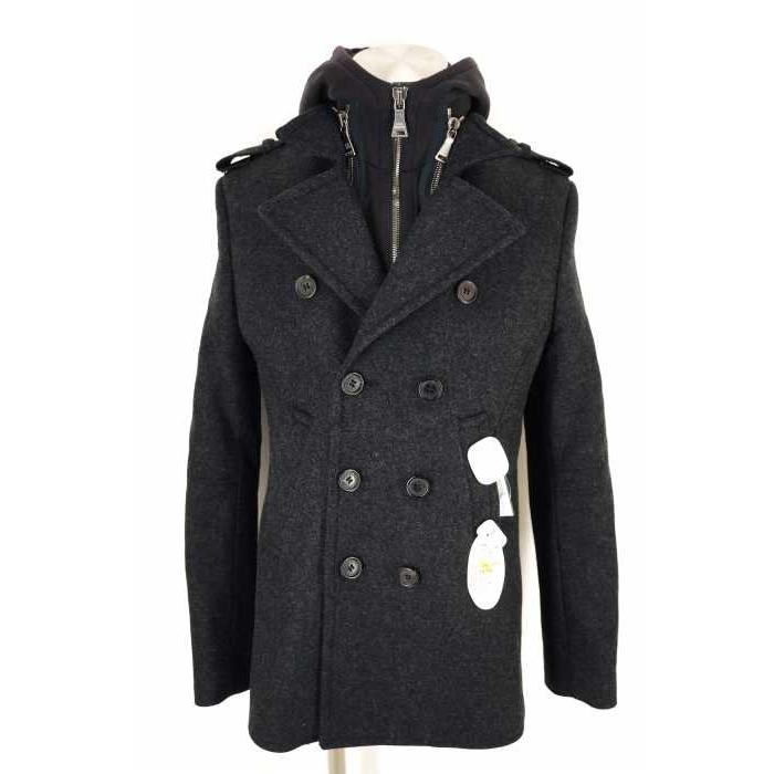 Neil お見舞い Barrett ニールバレット ピーコート メンズ ブランド古着バズストア サイズxs パーカー付き4bメルトンコート