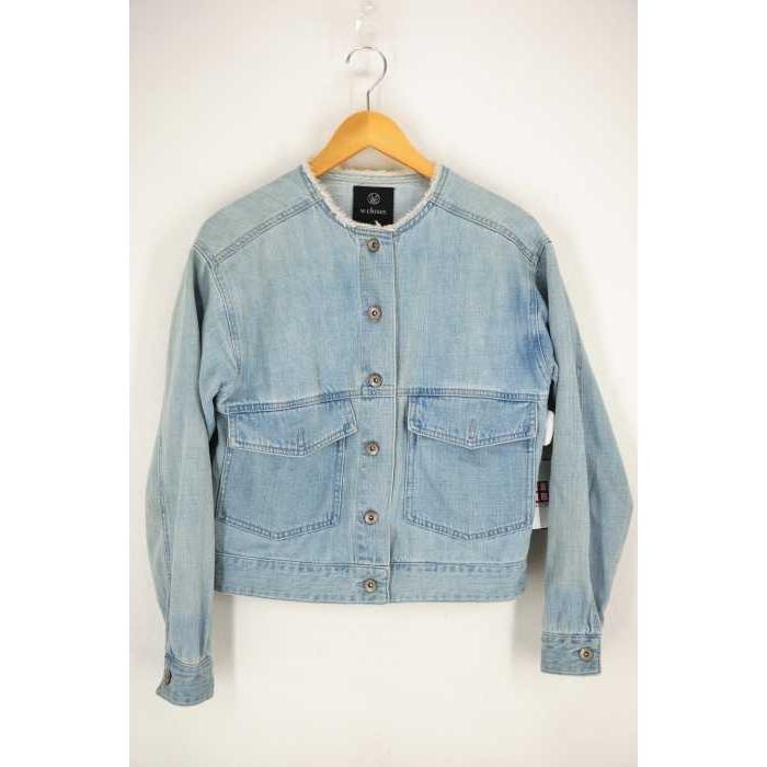 ダブルクローゼット W Closet デニムジャケット レディース サイズ表記無 ノーカラーデニムジャケット Gジャン 中古 ブランド古着バズストア ブランド古着販売のbazzstore 通販 Yahoo ショッピング