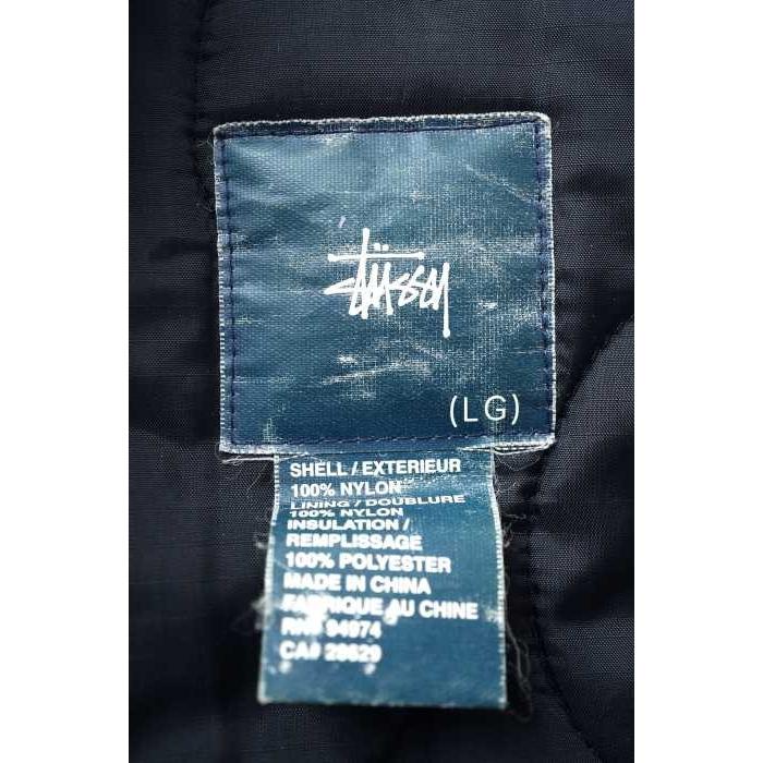 激安正規品 ジャケット Stussy ステューシー 青系 ナイロン 100 メンズスタジャン ステューシー Stussy サイズjpn L Old Thermolite バックプリント 中古 ブランド古着バズストア Www Threeriversofs Com