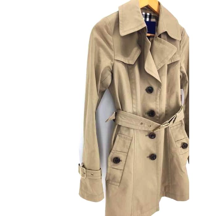 バーバリーブルーレーベル Burberry Blue Label 裏地チェックミドルトレンチコート レディース 38 中古 2103 ブランド古着販売のbazzstore 通販 Yahoo ショッピング