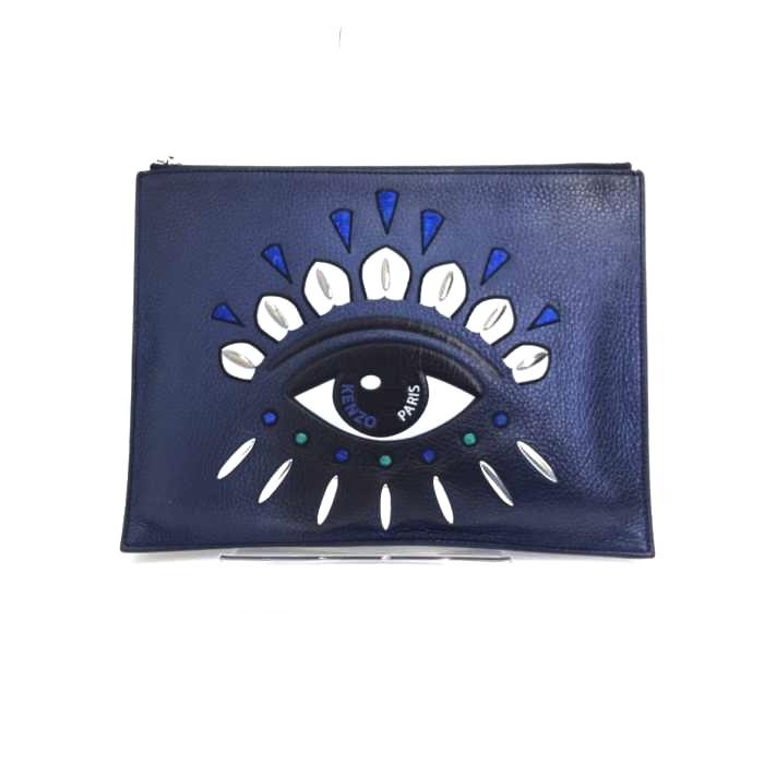 ケンゾー KENZO コンタクトアイ クラッチバッグ メンズ 中古 210206