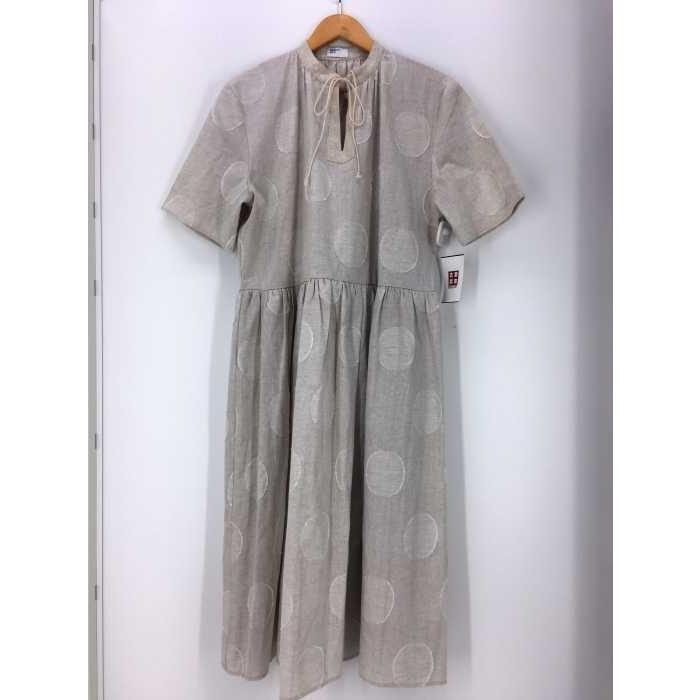 高級感 Merlot Ikyu メルロー ドット柄リネン混ギャザーワンピース サイズ 表記無 ワンピース ブランド古着バズストア 21福袋 Institutoedinheiromarica Org