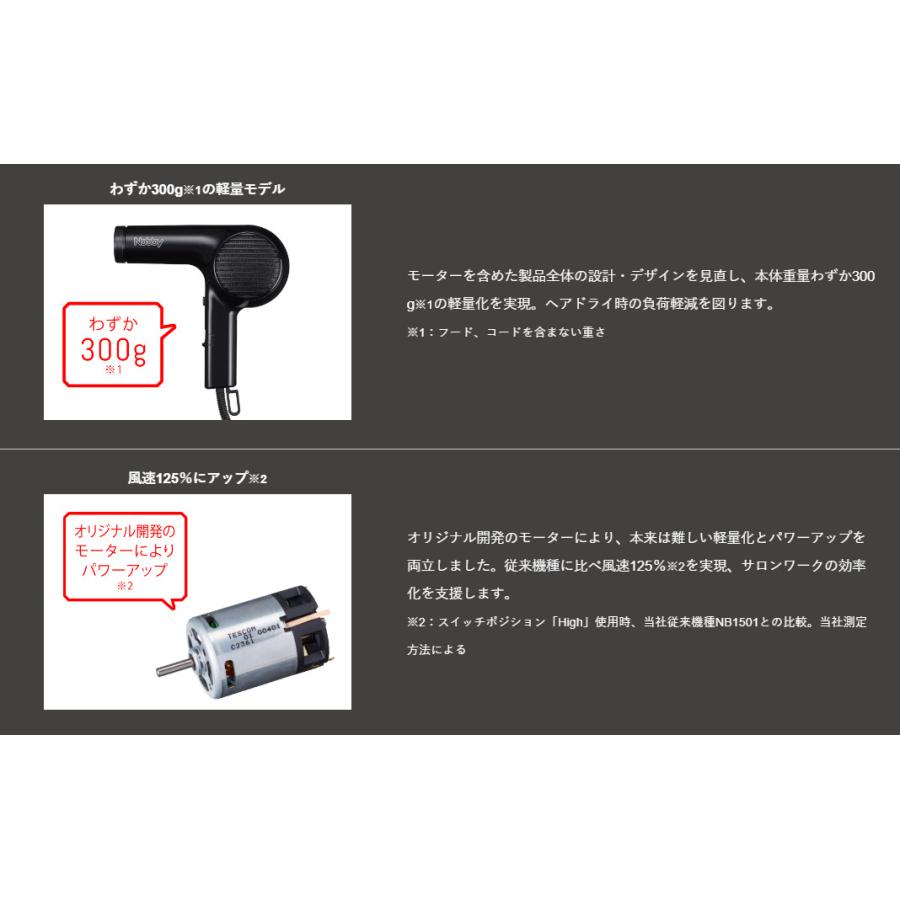 Nobby ノビー NB2100 ブラック マイナスイオンヘアードライヤー : B.B