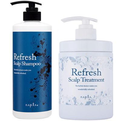送料無料 ナプラ napra ／ リフレッシュスキャルプ シャンプー 650mL ＆ トリートメント 650g?2セット 送料無料 ナプラ napra ／ リフレッシュスキャルプ シャンプー 650mL