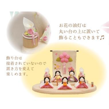 リュウコドウ（龍虎堂）ぽてりひな2人（麻の葉）桜几帳付 1-888