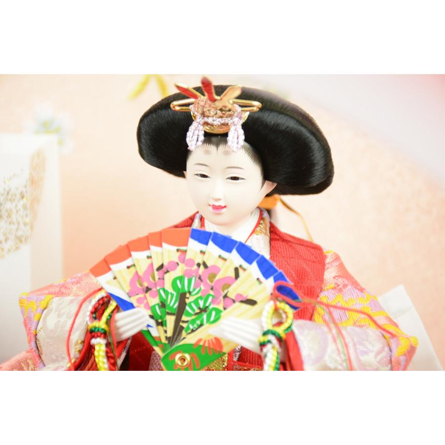 雛人形 平安道翠 親王飾り ケース 桜花 芥子二人 アクリルケース飾り