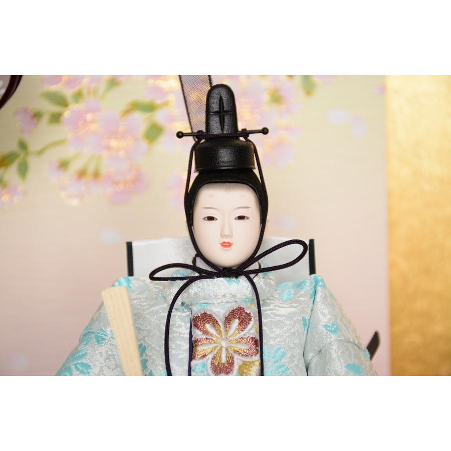 平安道翠 雛人形 刺繍秀芥子親王 変則三曲屏風 遠山桜 30cm 平台 平安道翠 雛人形 刺繍秀芥子親王 変則三曲屏風 遠山桜 30cm 平台