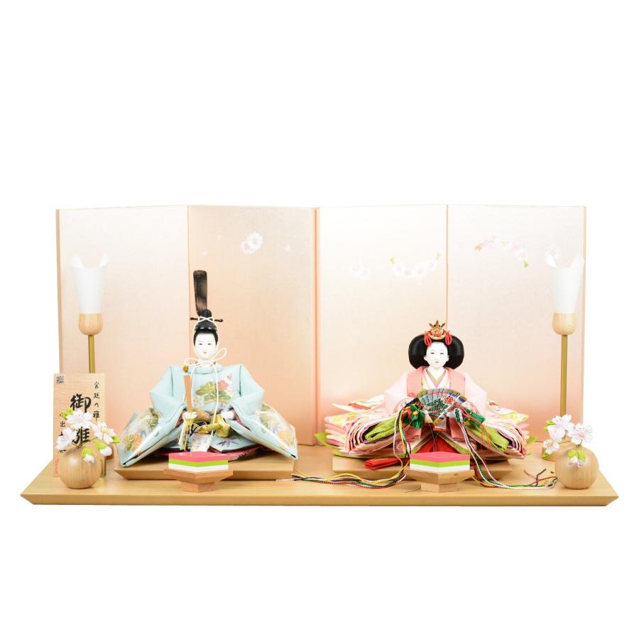 雛人形 小出松寿 限定製作品 正絹 京刺繍（上） 松竹梅文様 京十二番