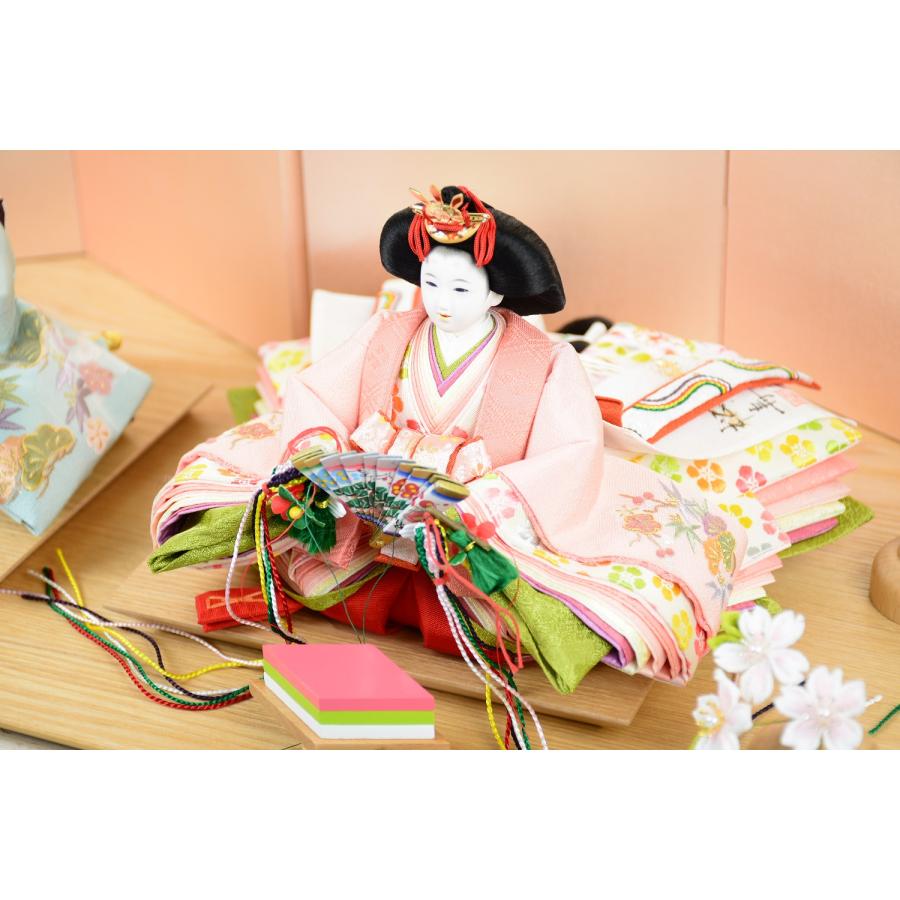 雛人形 小出松寿 限定製作品 正絹 京刺繍（上） 松竹梅文様 京十二番