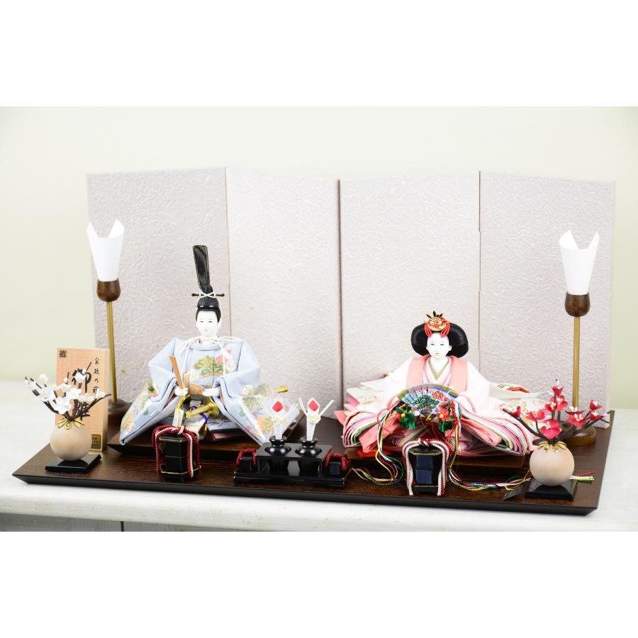 雛人形 小出松寿 限定製作品 正絹 京刺繍（上） 松竹梅文様 京十二番