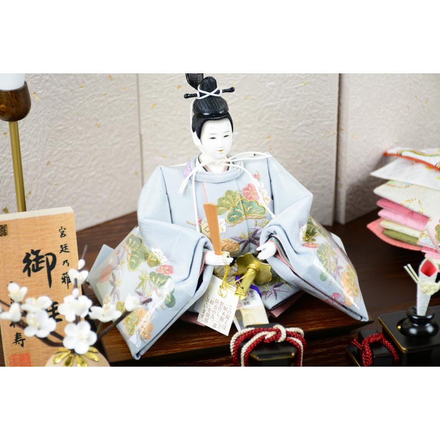 雛人形 小出松寿 限定製作品 正絹 京刺繍（上） 松竹梅文様 京十二番