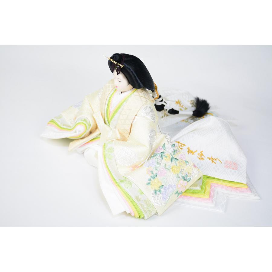 雛人形 左京 田村芙紗彦 親王飾り 京十一番 色々に輝く小花丸文 変則三