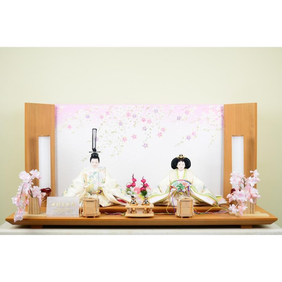 雛人形 左京 田村芙紗彦 親王飾り 京十一番 色々に輝く小花丸文 変則三
