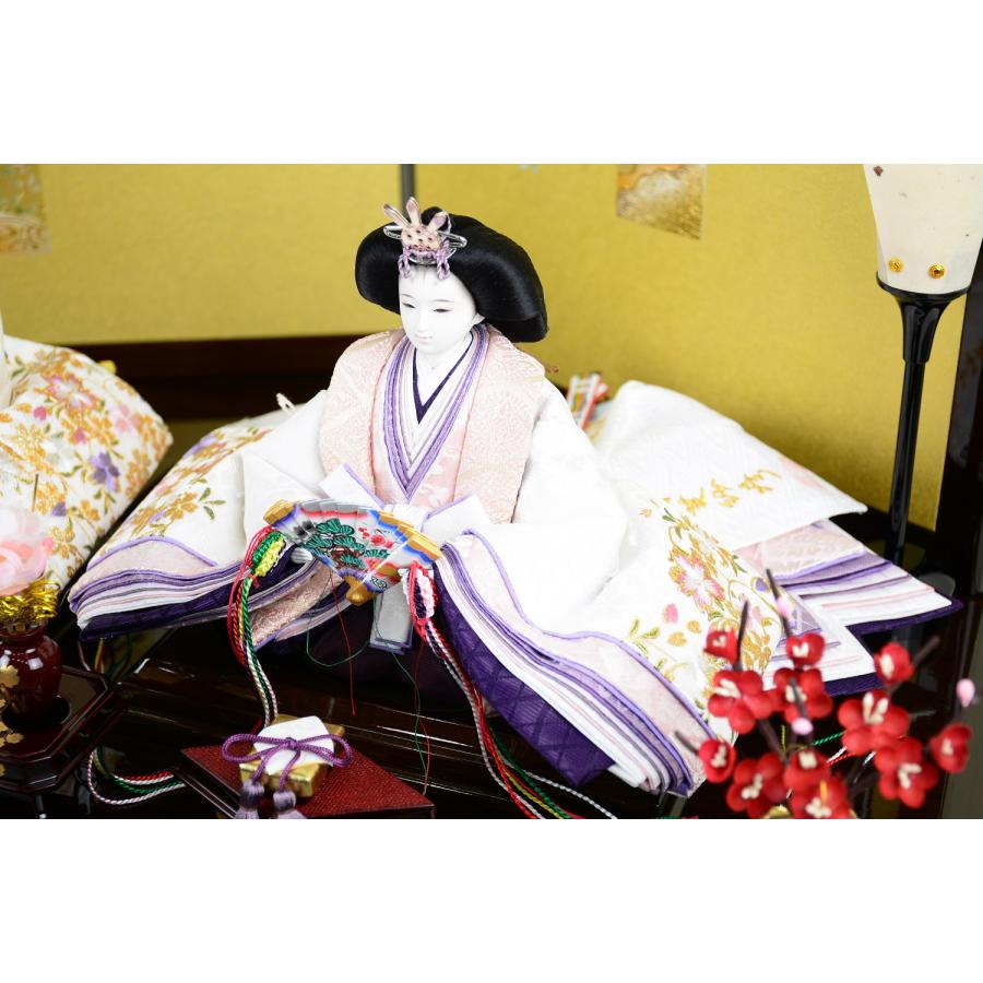 雛人形 左京 田村芙紗彦 親王飾り 京十一番 金桜並木 平台 ダーク 