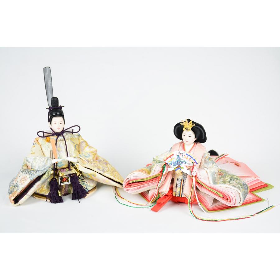 雛人形 平安道翠 親王 正絹帯 舞小三五親王 夢舞 平台 きらりモカ 幅